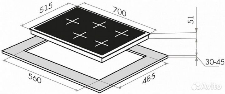 Варочная панель Maunfeld eghs.75.33CS/G