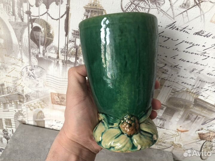 Редкая Старинная керамическая ваза