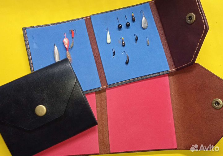 Рыболовный кошелек, чехол, органайзер из кожи