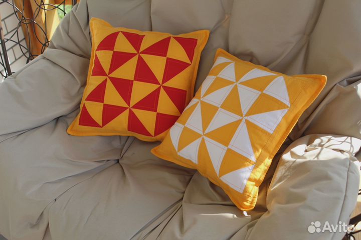 Лоскутная декоративная подушка, наволочка, декор
