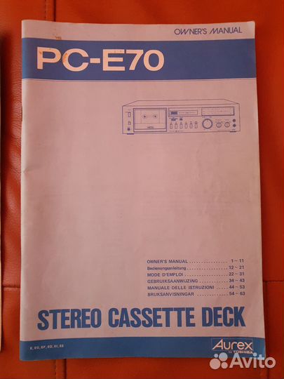 Кассетная дека Aurex Toshiba PC-E 70