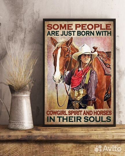 Постер #37-1050 Ковбои и ранчо