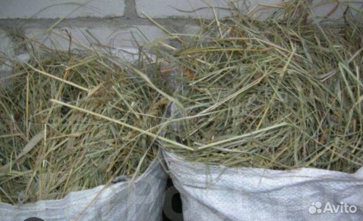 Сено в мешках