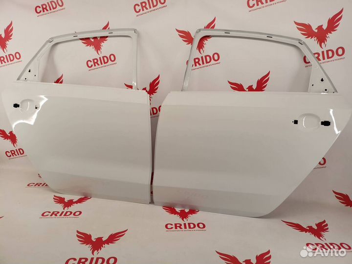 Дверь задняя левая VW Polo 2010-2015 Белая LB9A