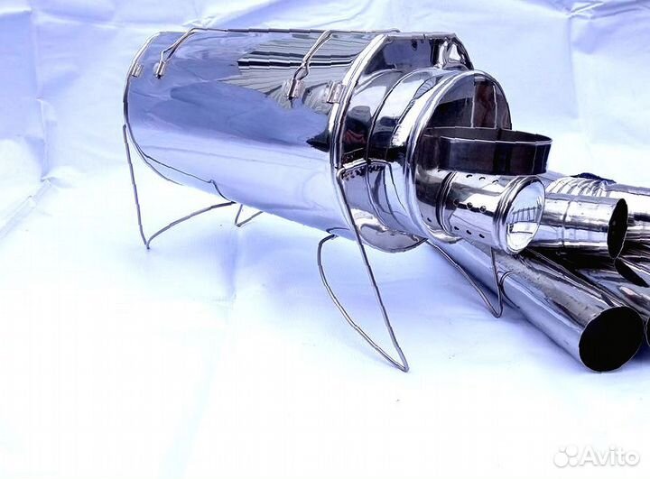 Печь для отопления палатки Кабанчик на 15 л. с реш