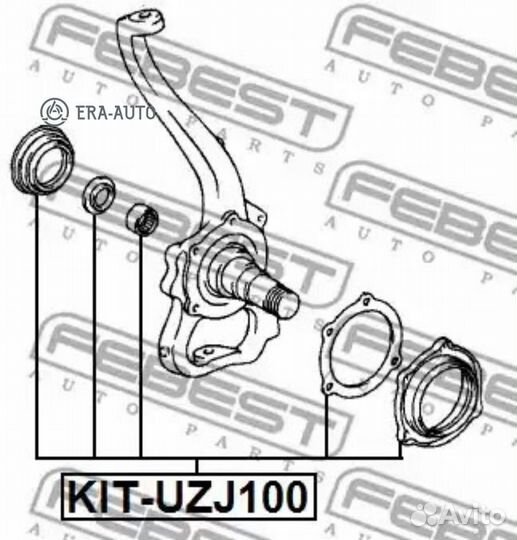 Febest KIT-UZJ100 Ремкомплект поворотного кулака toyota land cruiser 100 (1998-2007) KIT-UZJ100