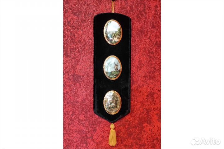 Панно Countess. Фарфор, Бархат, Англия, 70е