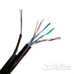 Витая пара уличная в экране с тросом Полимет