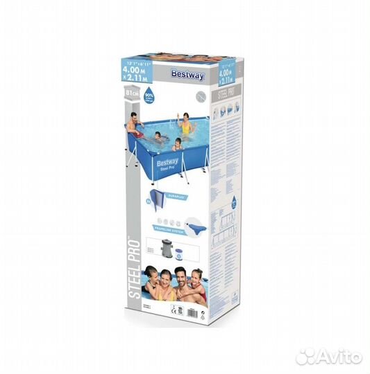 Каркасный бассейн 400х211х81 с фильтром