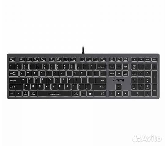Клавиатура A4Tech Fstyler FX60, серый/неон