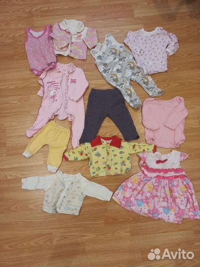 Детские вещи пакетом для девочек от 0 до года