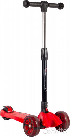 Самокат трехколесный sitis Explorer черно-красный