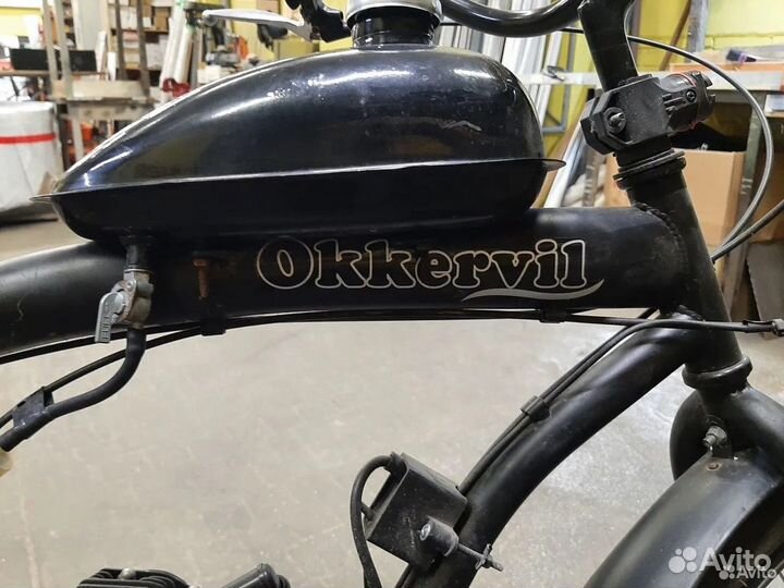 Велосипед okkervil с бензиновым мотором