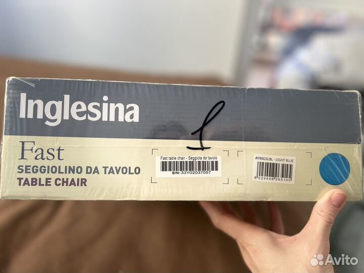 Продам стульчик Inglesina fast. Цвет голубой