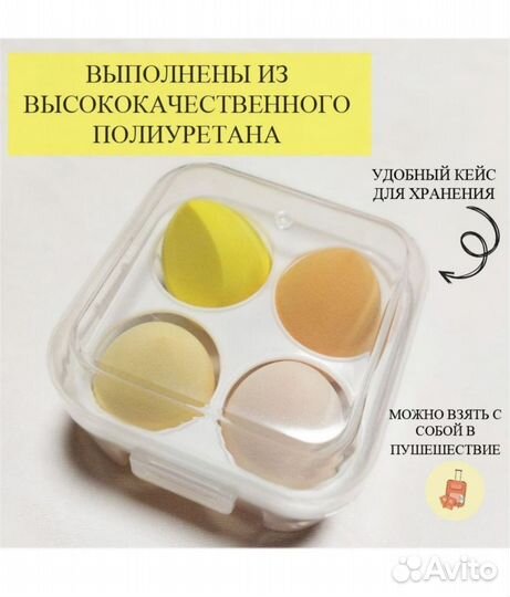Спонжи для макияжа набор