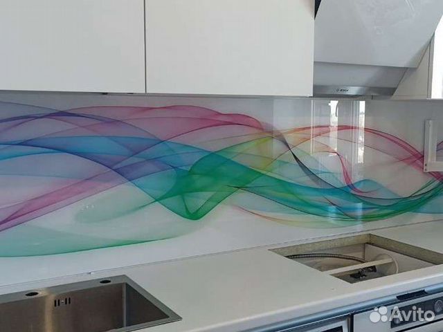 Кухонный фартук из закаленного стекла