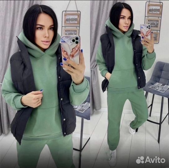 Женский спортивный костюм с жилеткой SamSam 42-50