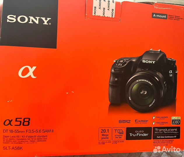 Зеркальный фотоаппарат sony a58