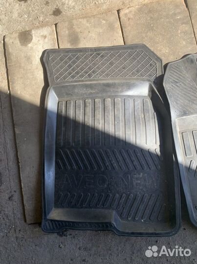 Автомобильные коврики резиновые chevrolet aveo т25