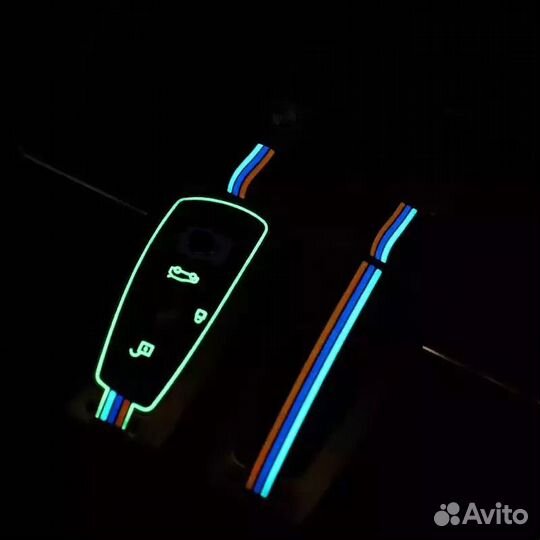 Чехол для ключа автомобиля BMW / бмв F серии 3 кнопки silver