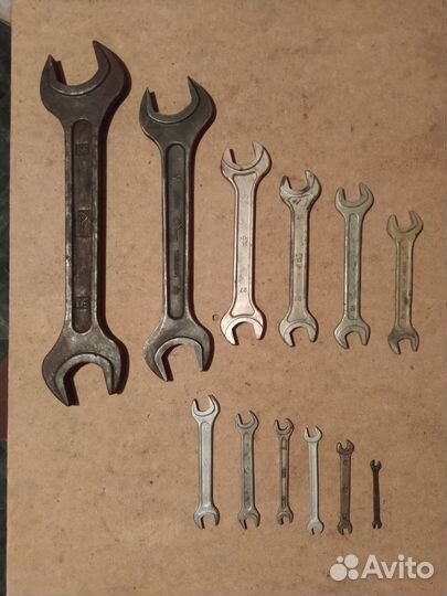 Набор рожковых и накидных ключей СССР