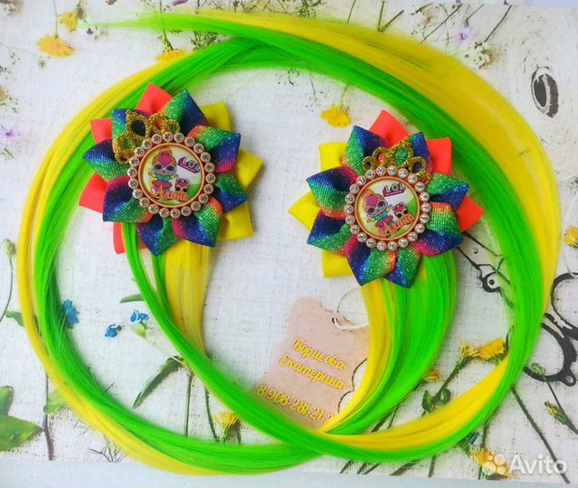 Заколки с локонами