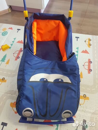 Коляска санки на колесах