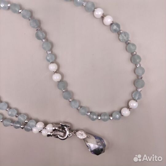 Ожерелье из аквамарина с подвеской