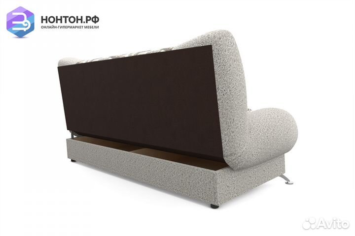 Диван книжка Лодочка коричневый / принт газета