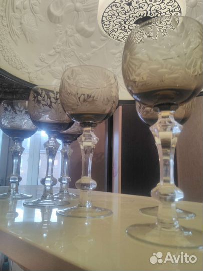 Фужеры цветной хрусталь