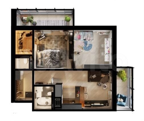 2-к. квартира, 71,8 м², 6/19 эт.