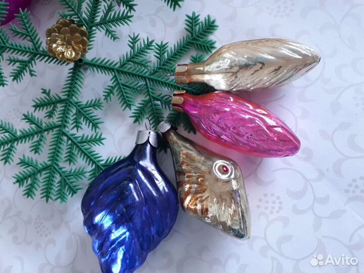 Елочные игрушки СССР льдинки-рыбки