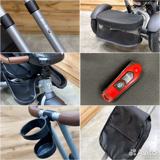 Трехколесный велосипед LuxMom Dalux 3288, серый