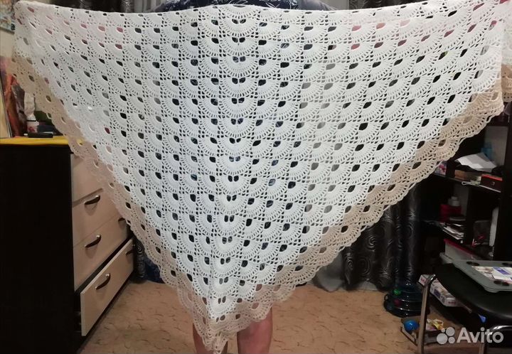 Платок шаль ручная работа