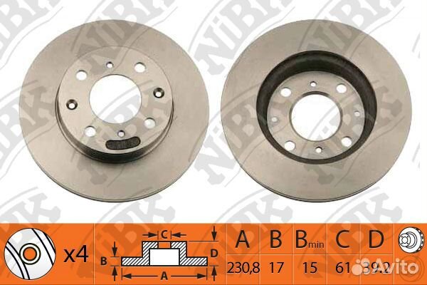 Диск тормозной NiBK RN1350 RN1350 NiBK