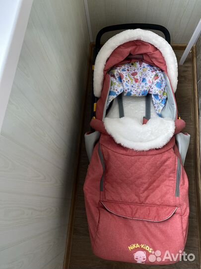 Санки коляска на колесах Ника