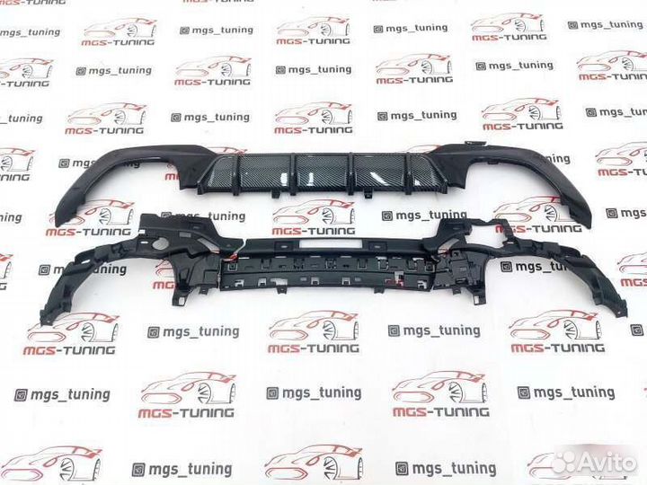 Диффузор BMW 3 серия G20 MP 340 R style под карбон