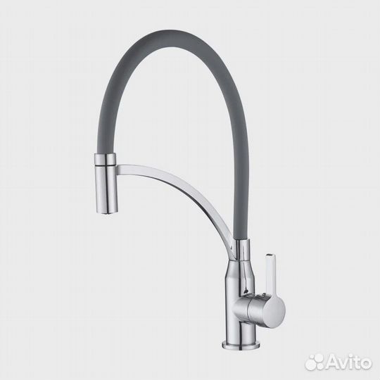 Кухонный смеситель хром/серый Shevanik S643-9