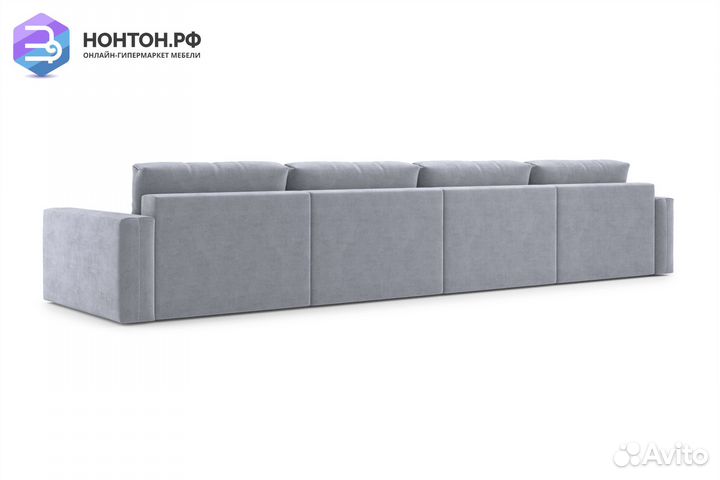 Диван прямой тик-так Монарх серый