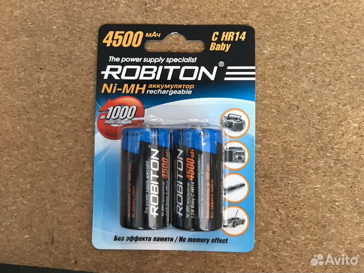 Аккумулятор Robiton 4500 мАч C/HR14 (2 штуки)