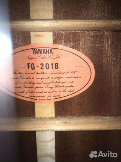 Акустическая гитара yamaha fg201b (Япония)