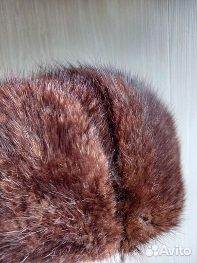 Норковая шапка мужская ушанка