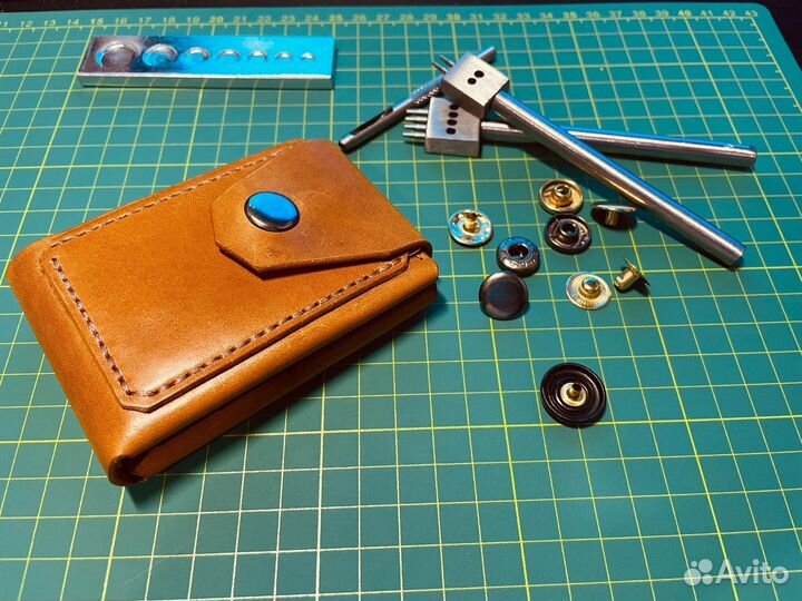 Кошелек мужской кожаный ручной работы