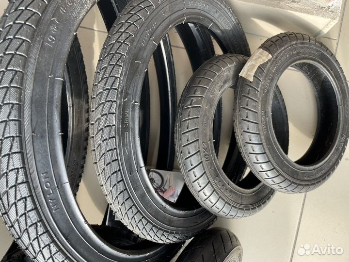 Покрышки для велосипедов, самокатов, колясок