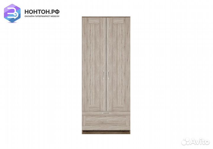 Шкаф двухстворчатый Сириус дуб сонома с одним ящик