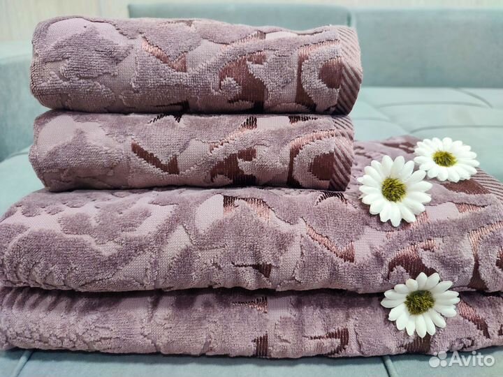Полотенца Турция Цветы разные