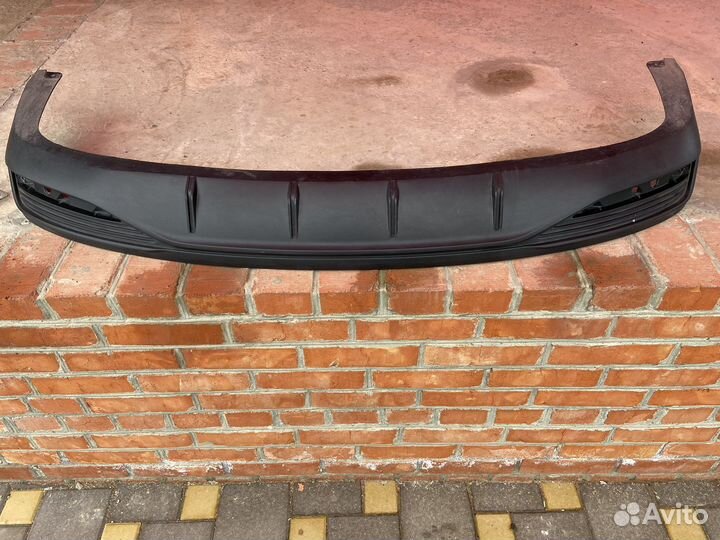 Губа на задний бампер solaris 21