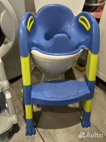 Детское сиденье на унитаз со ступенькой