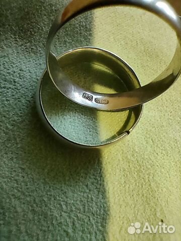 Кольца антикварные обручальные 84 проба серебро