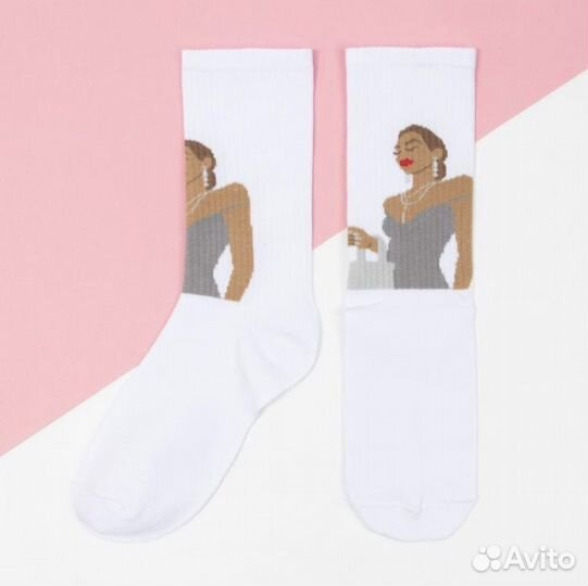 Носки женские с принтом прикольные